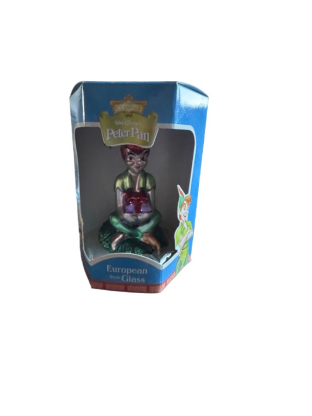 Santa's best Walt Disney Peter Pan European style blown glass ornament •